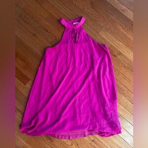 Cute pink flowy halter top  mini dress